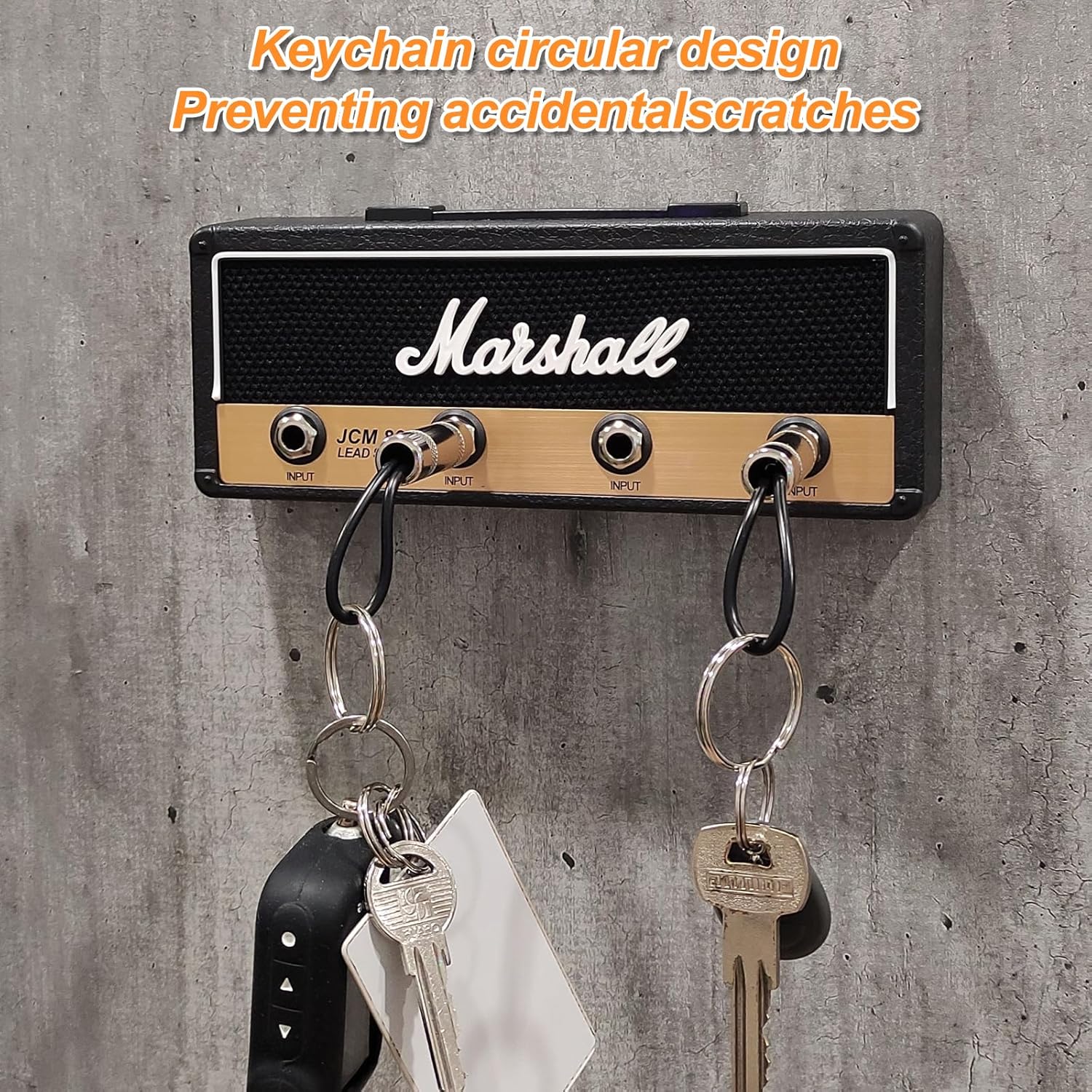 Portachiavi Da Parete, Porta Chiavi Da Muro, Appendichiavi, Oggetti Vintage Arredo, Key Holder Nero per Casa, Appendi Chiavi Con 4 Spine per Chitarra per Aree D'Ingresso E Dietro Le Porte